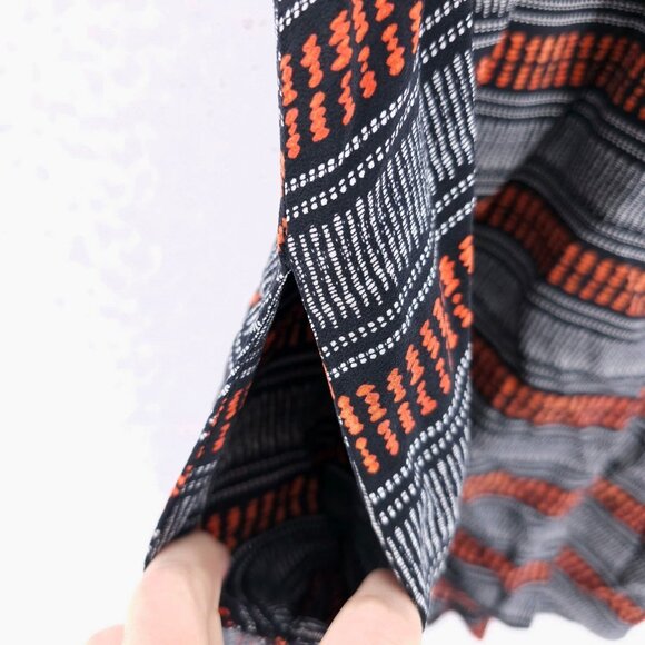 MAJE Mini Dress 100% Silk Striped Geometric Asymmetric Size 1 SMALL - Picture 4 of 8